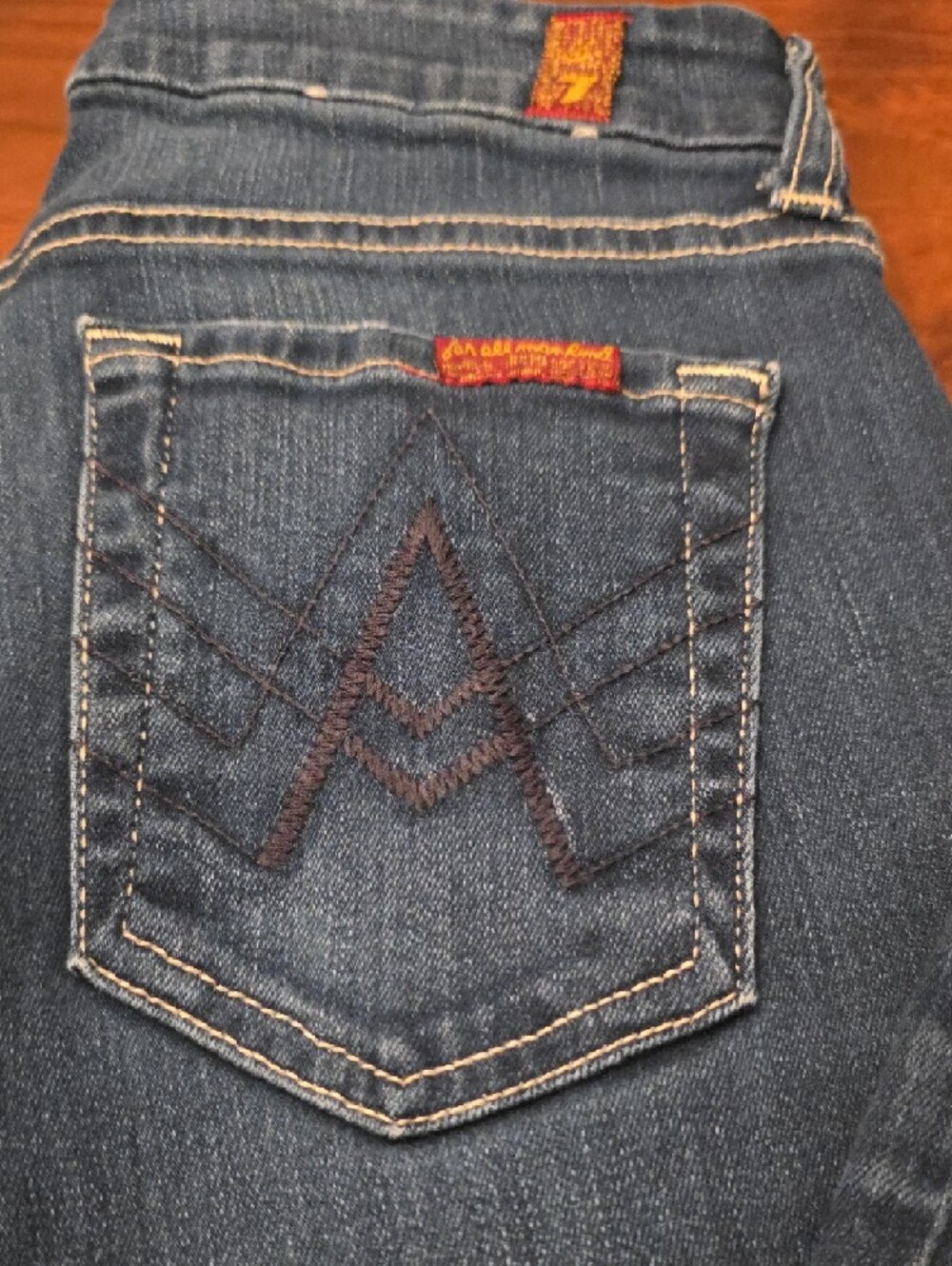 7 For All Mankind Women's Dark ✨️Indigo Bootcut Jeans✨️ FLARE✨️ - Picture 13 of 13